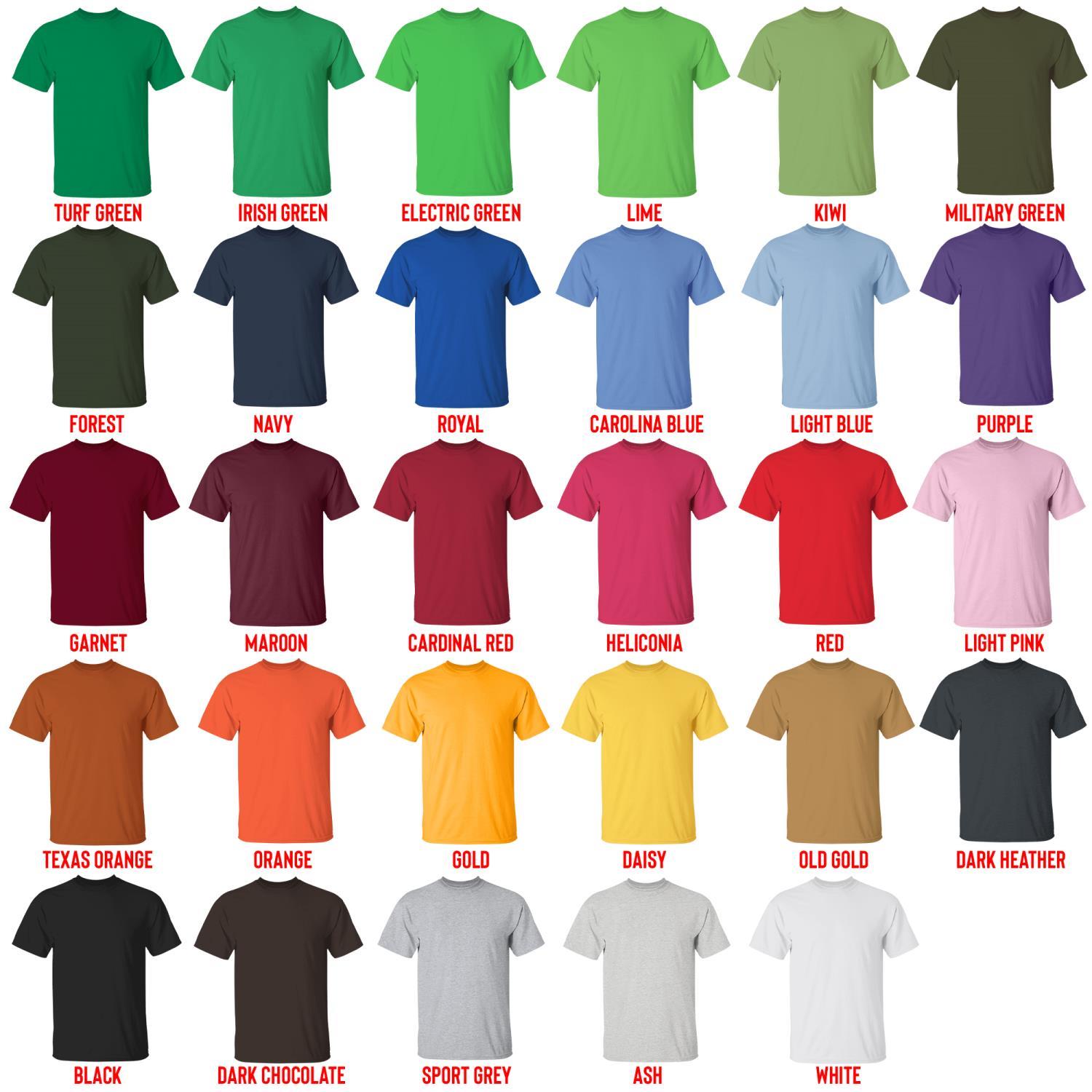 t shirt color chart - Pizza Tower Merch