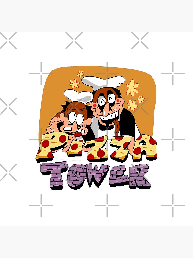 Pizza Tower Graphic Art Throw Pillow - Image 2