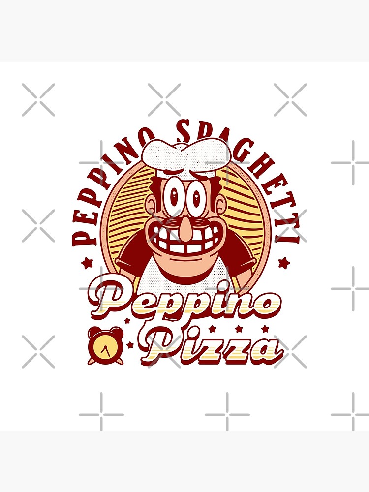Peppino Pizza Emblem Throw Pillow - Image 2