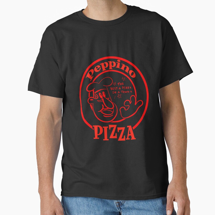 Peppino Pizza The Best A Pizza In A Town A T-shirt - Image 2