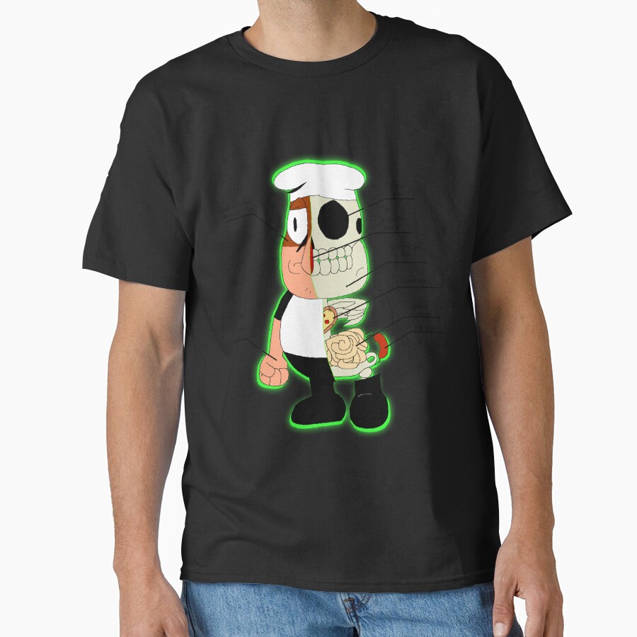 Anatomy Pizza Tower Peppino T-shirt - Image 3