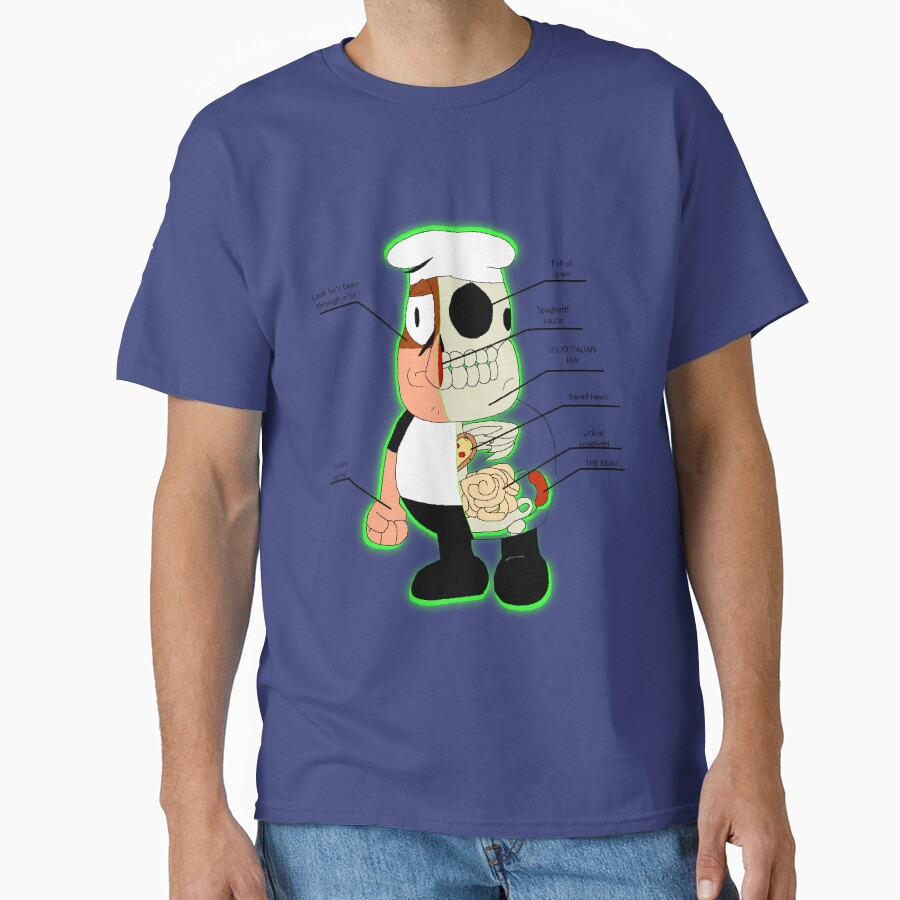 Anatomy Pizza Tower Peppino T-shirt - Image 4