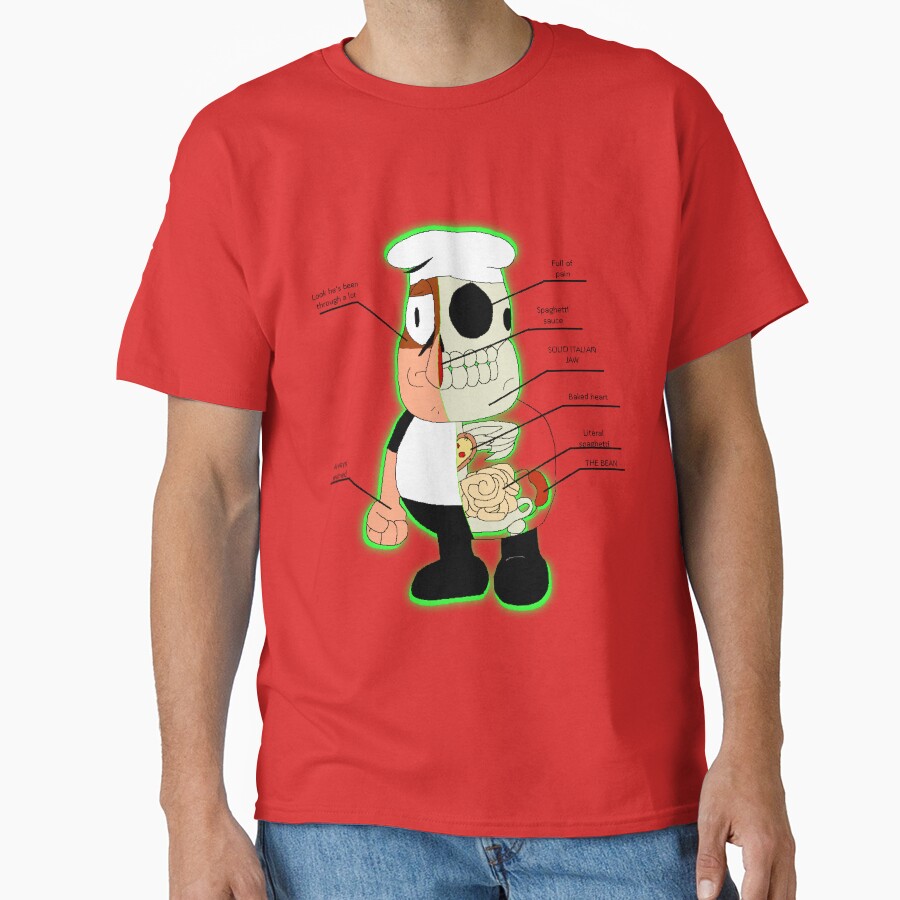 Anatomy Pizza Tower Peppino T-shirt - Image 5