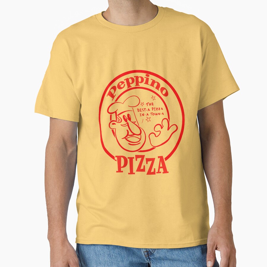 Peppino Pizza The Best A Pizza In A Town A T-shirt - Image 6