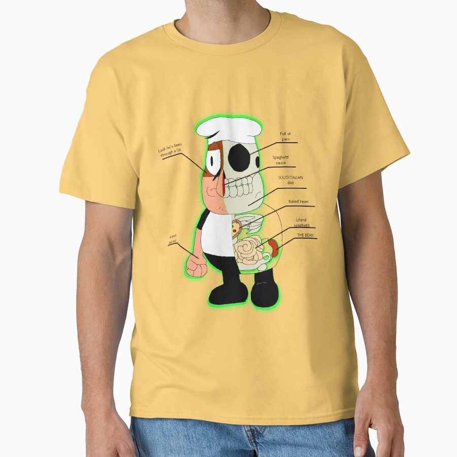 Anatomy Pizza Tower Peppino T-shirt - Image 6