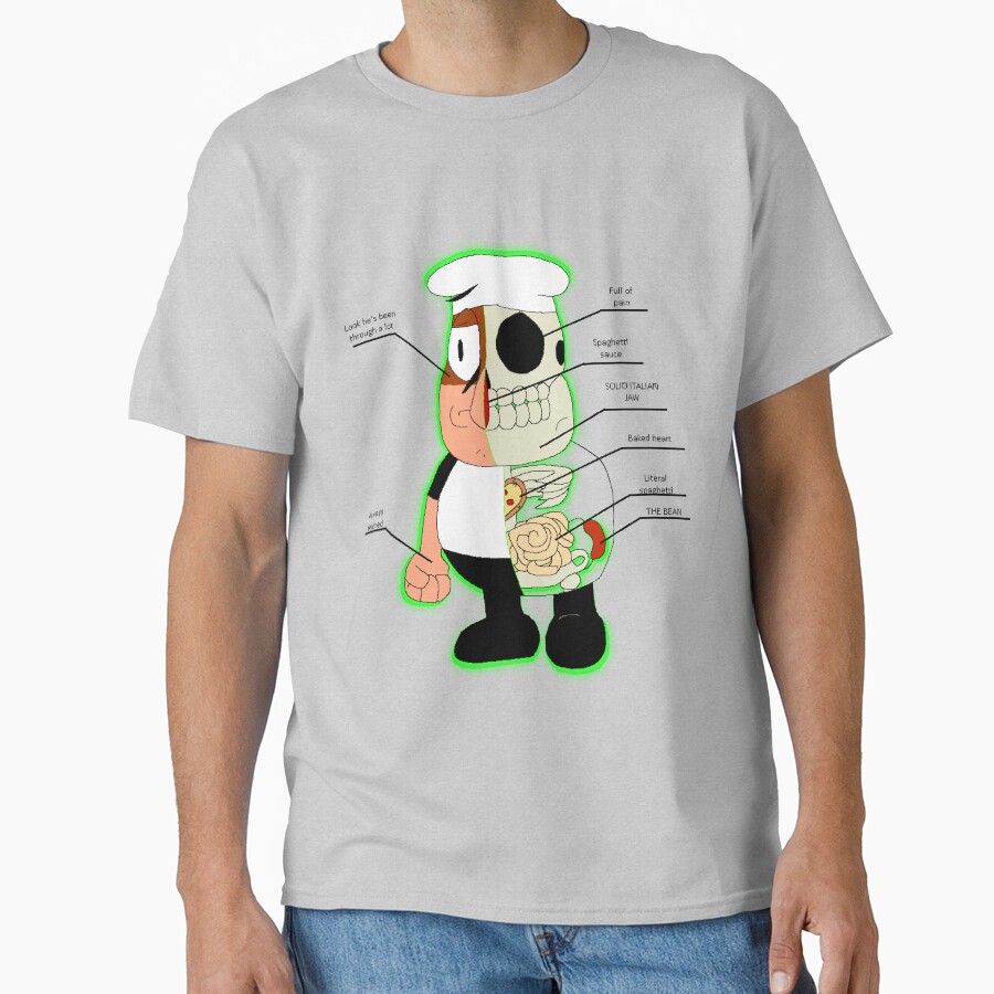 Anatomy Pizza Tower Peppino T-shirt