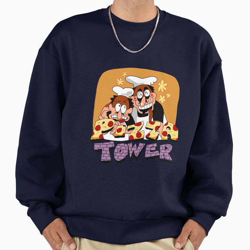 Pizza Tower Graphic Art Sweatshirt - Image 5