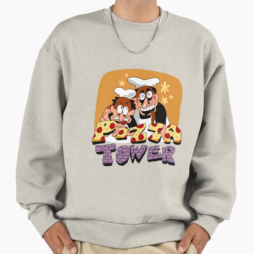 Pizza Tower Graphic Art Sweatshirt - Image 3