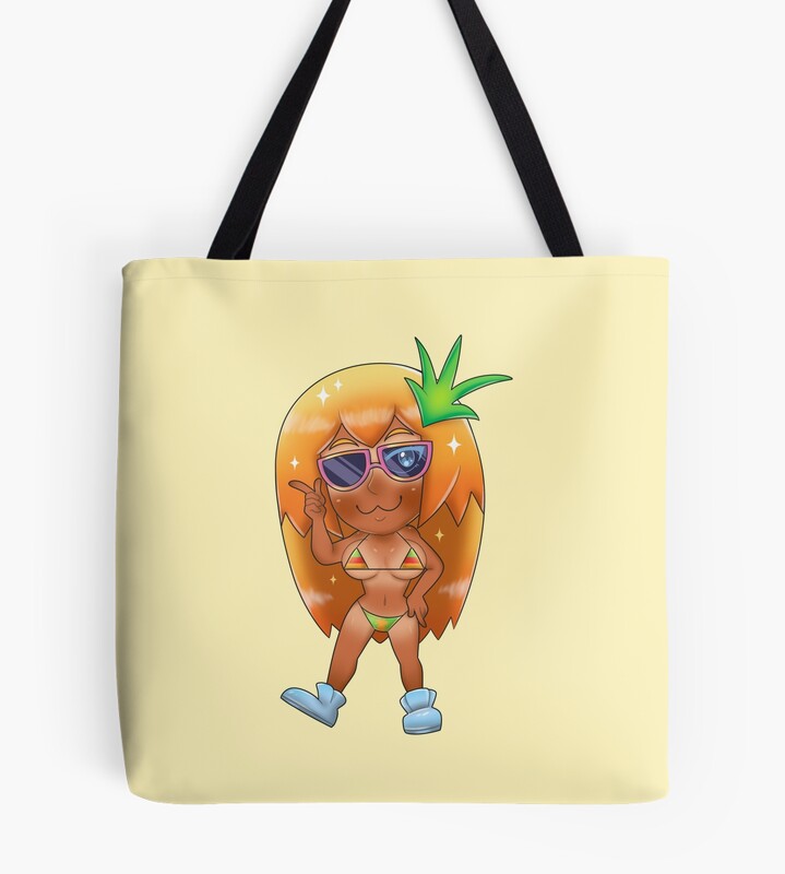 Pineapple Gal Pizza Tower Tote Bag