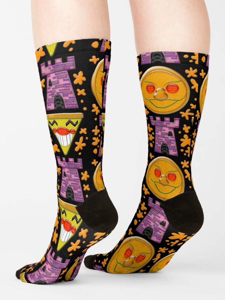 Pizza Tower Cookies Pattern Socks - Image 2