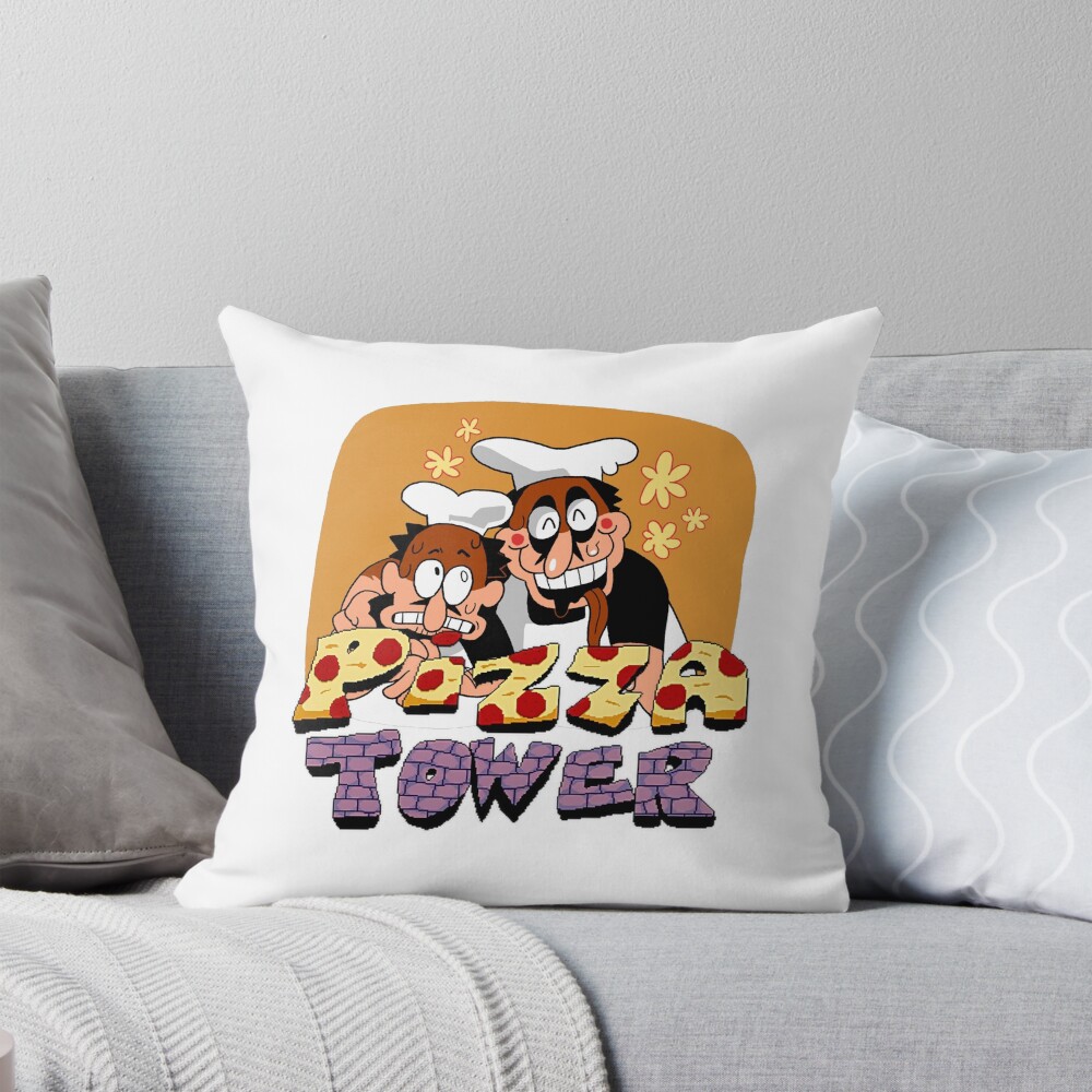 Pizza Tower Graphic Art Throw Pillow
