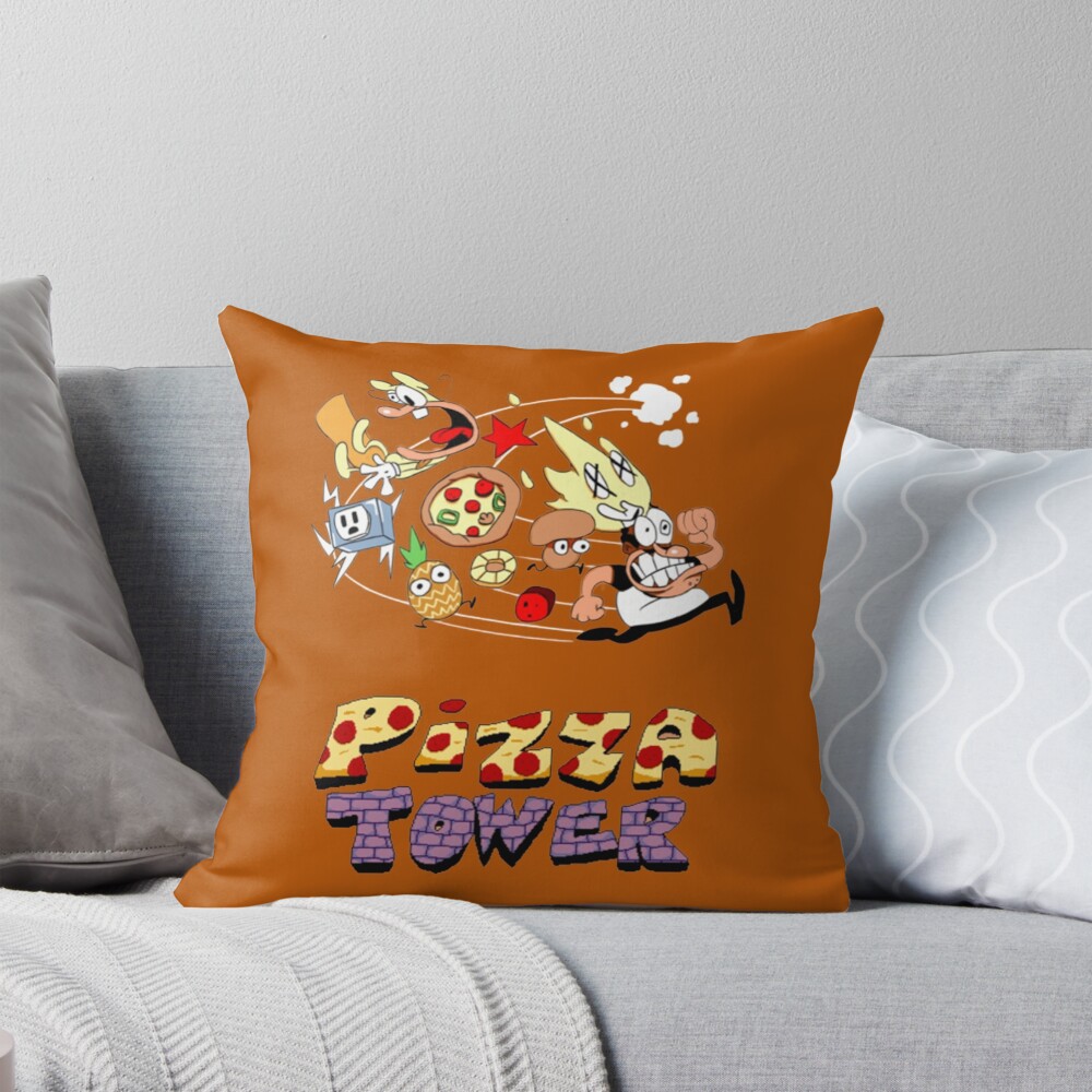 Pizza Tower Peppino Trans Brown Color Throw Pillow